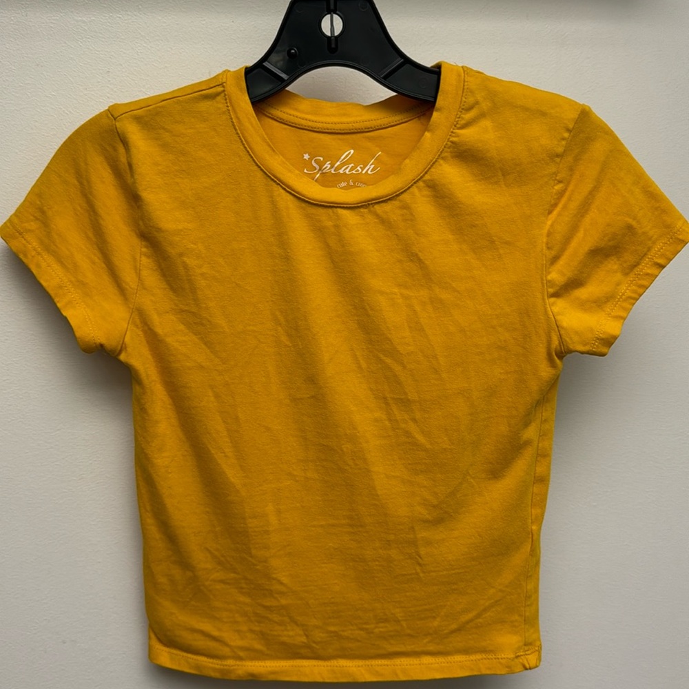 Golden cropped baby tee by splash PS